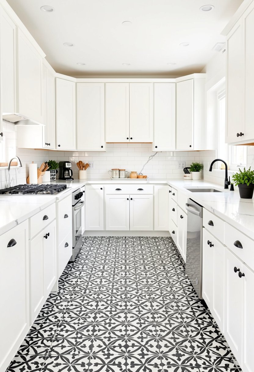 Black and White Patterned Floors