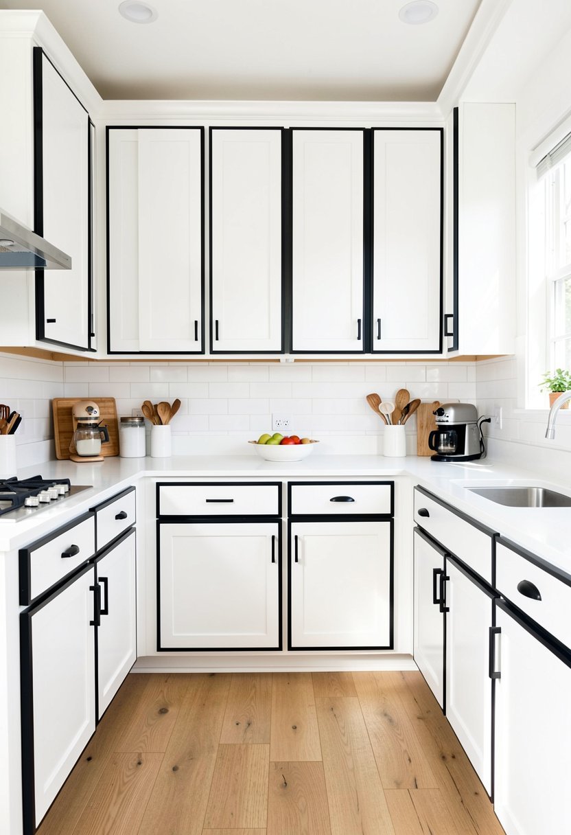 Black Frames On White Doors