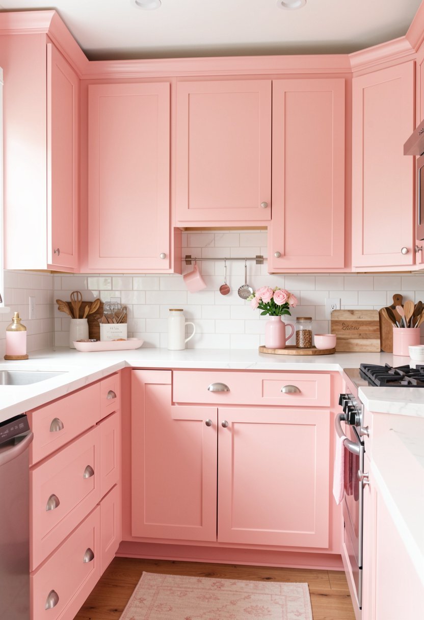 Blush Pink Cabinets for a Fresh Start