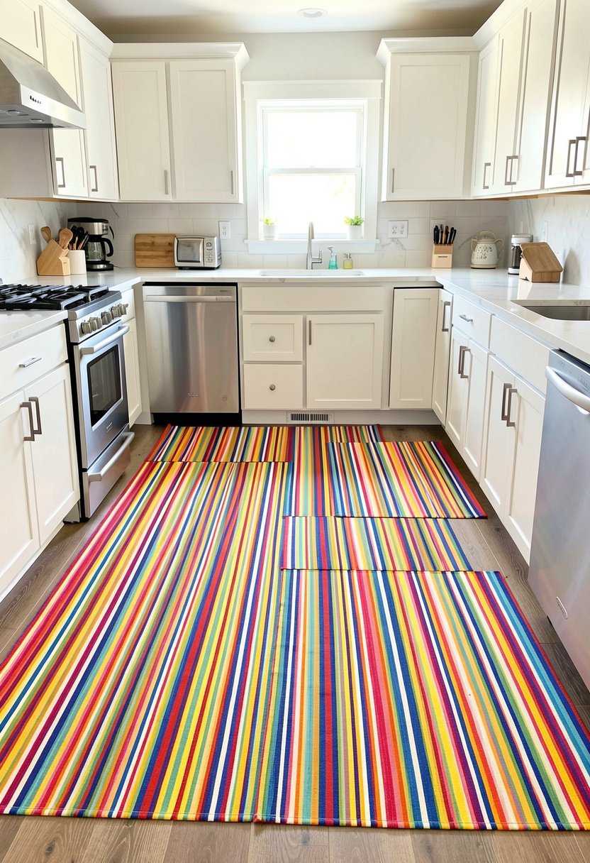 Bright Striped Cotton Mats
