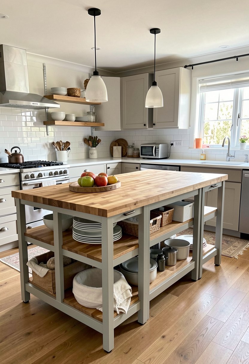 Butcher Block Topped Carts