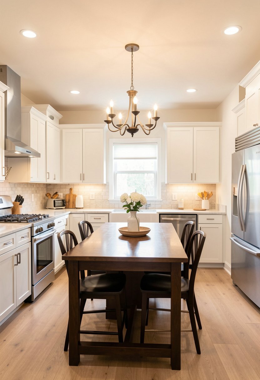 Chandelier Over Dining Nook
