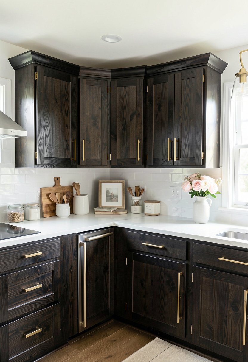 Charred Wood with Brass Accents