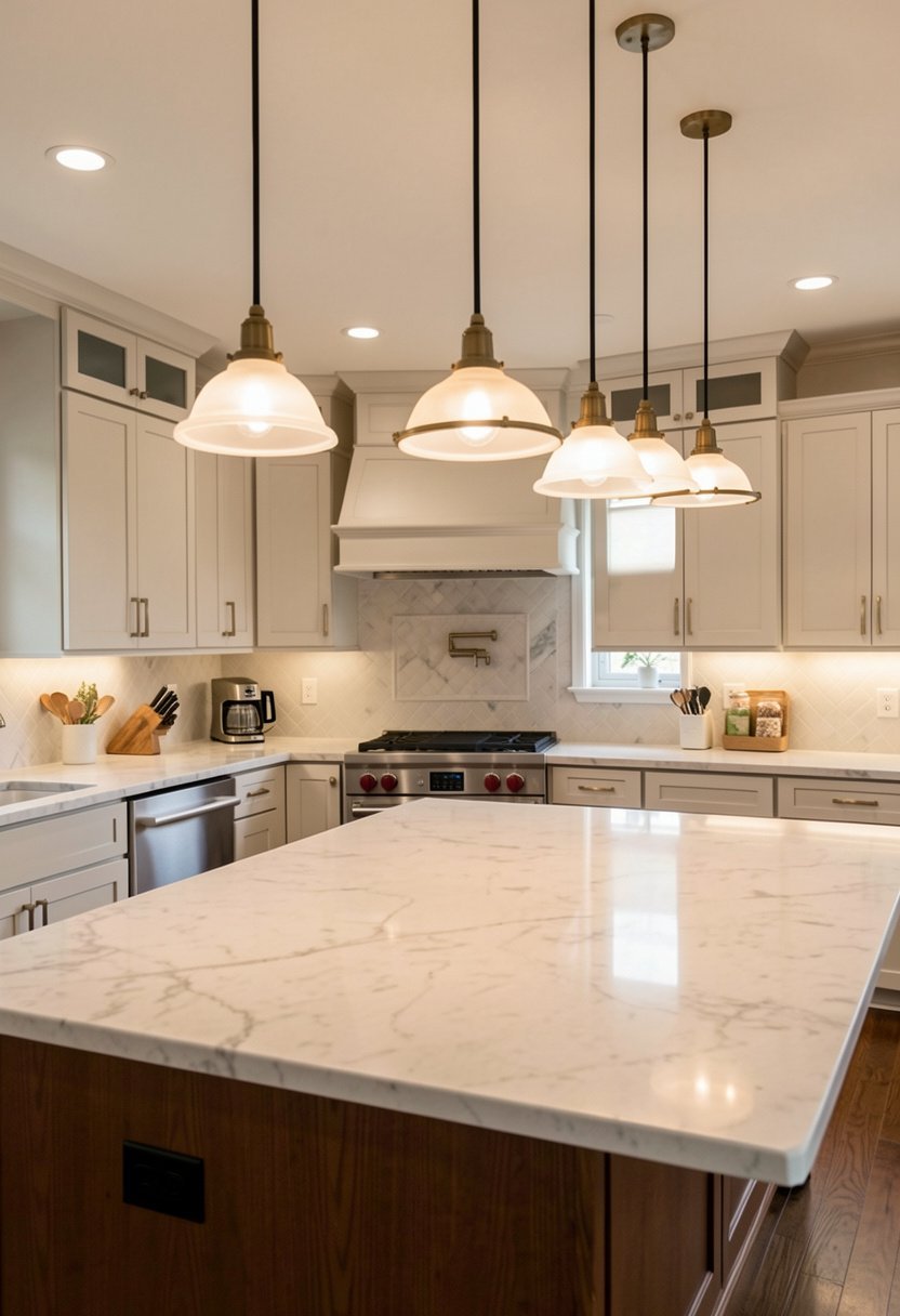 Classic Pendant Lights Above Counters