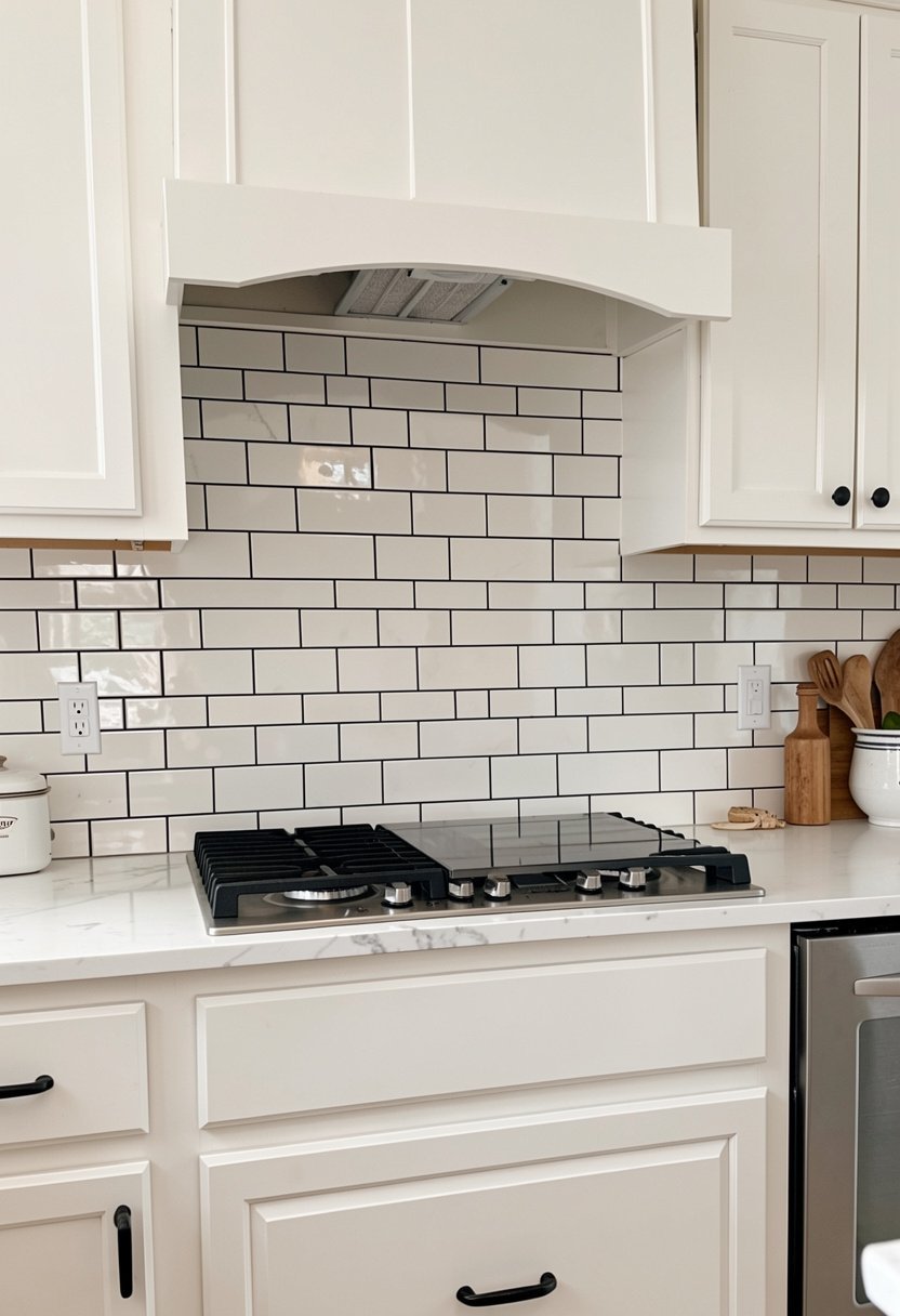 Classic White with Dark Grout