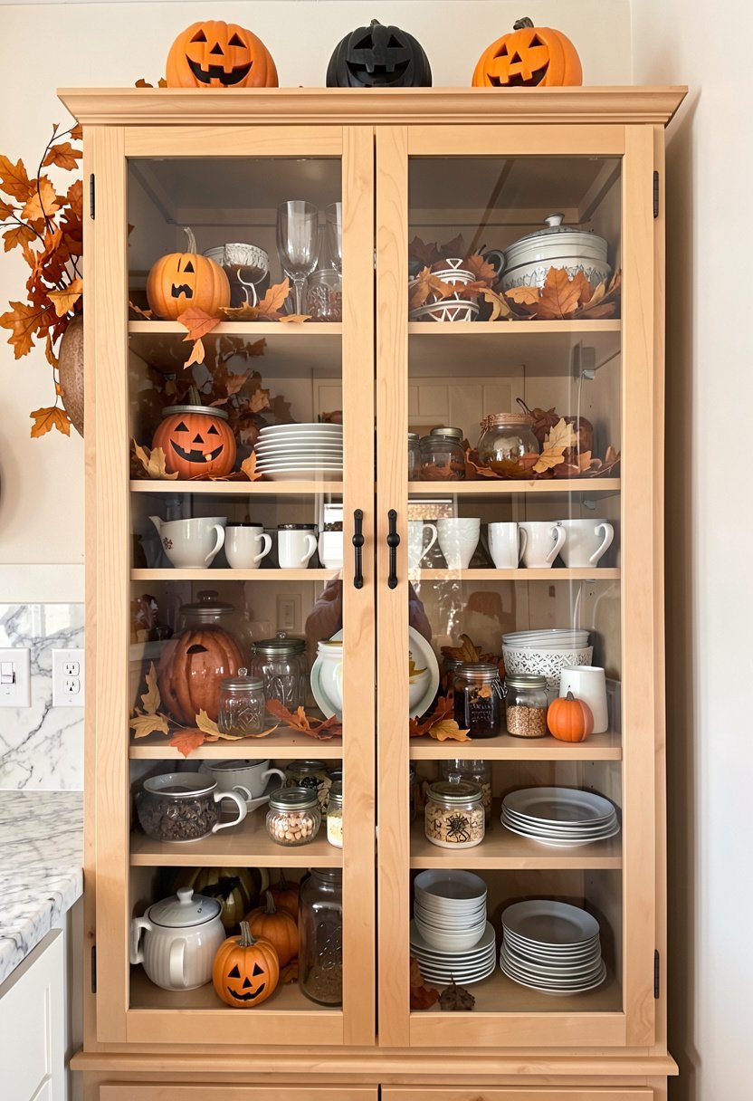 Clear Glass with Dried Leaves