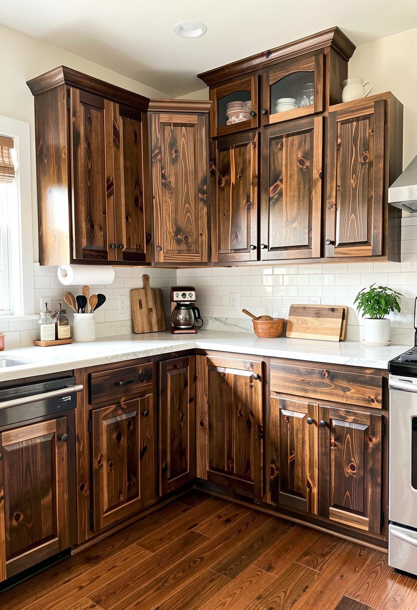 Coffee Stained Knotty Pine