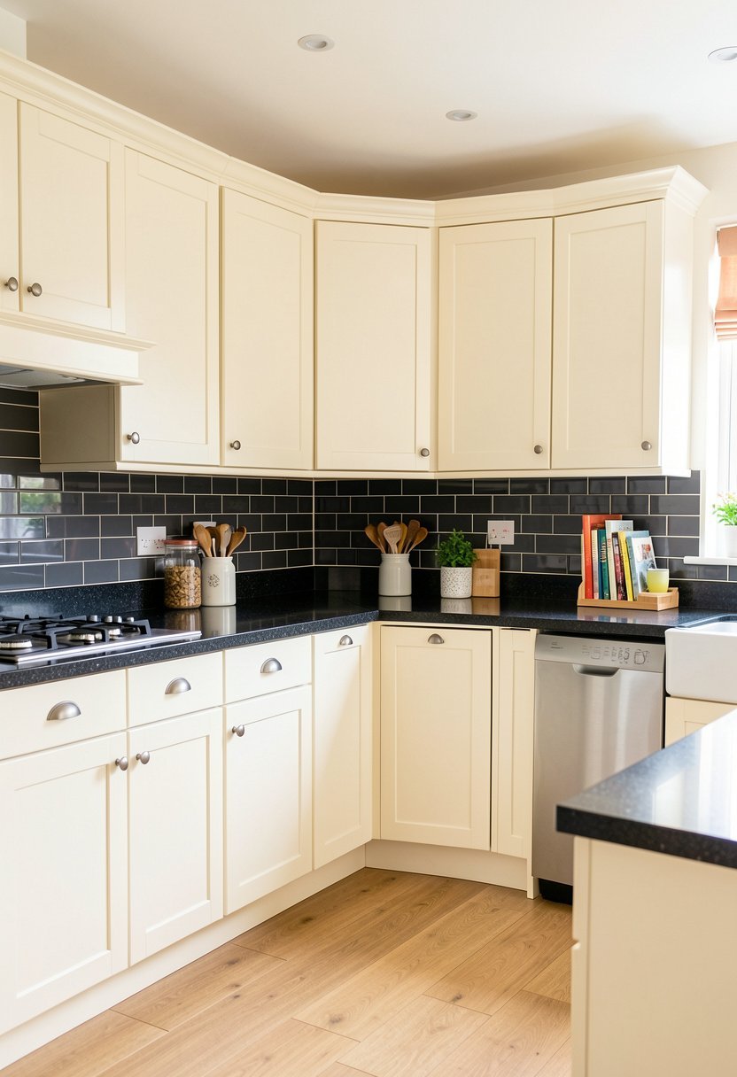 Contrast with Dark Countertops