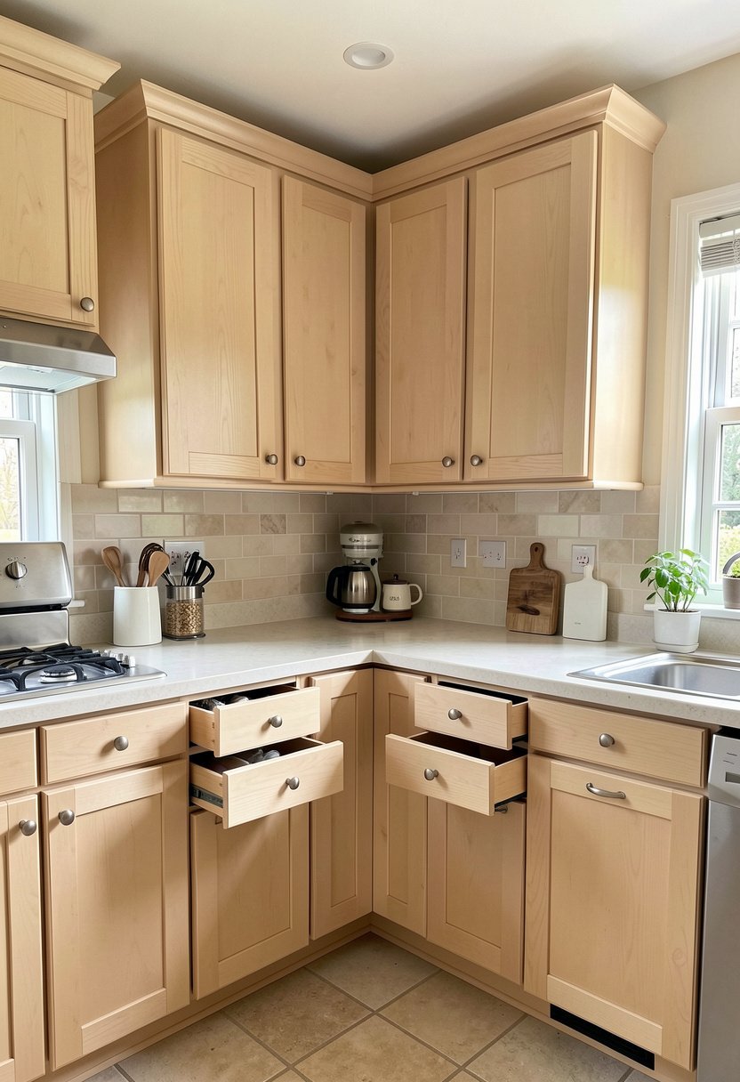 Corner Drawers Use Every Inch