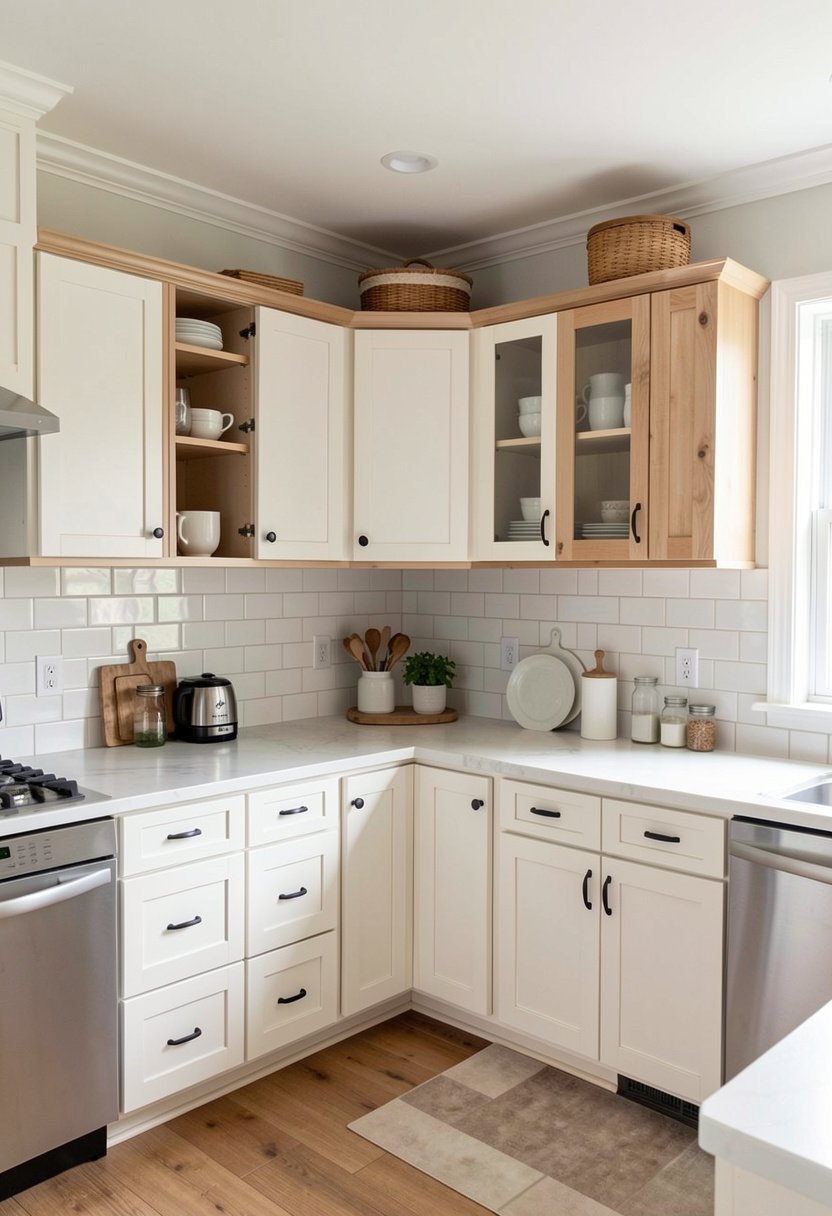 Corner Hanging Cabinets to Save Space
