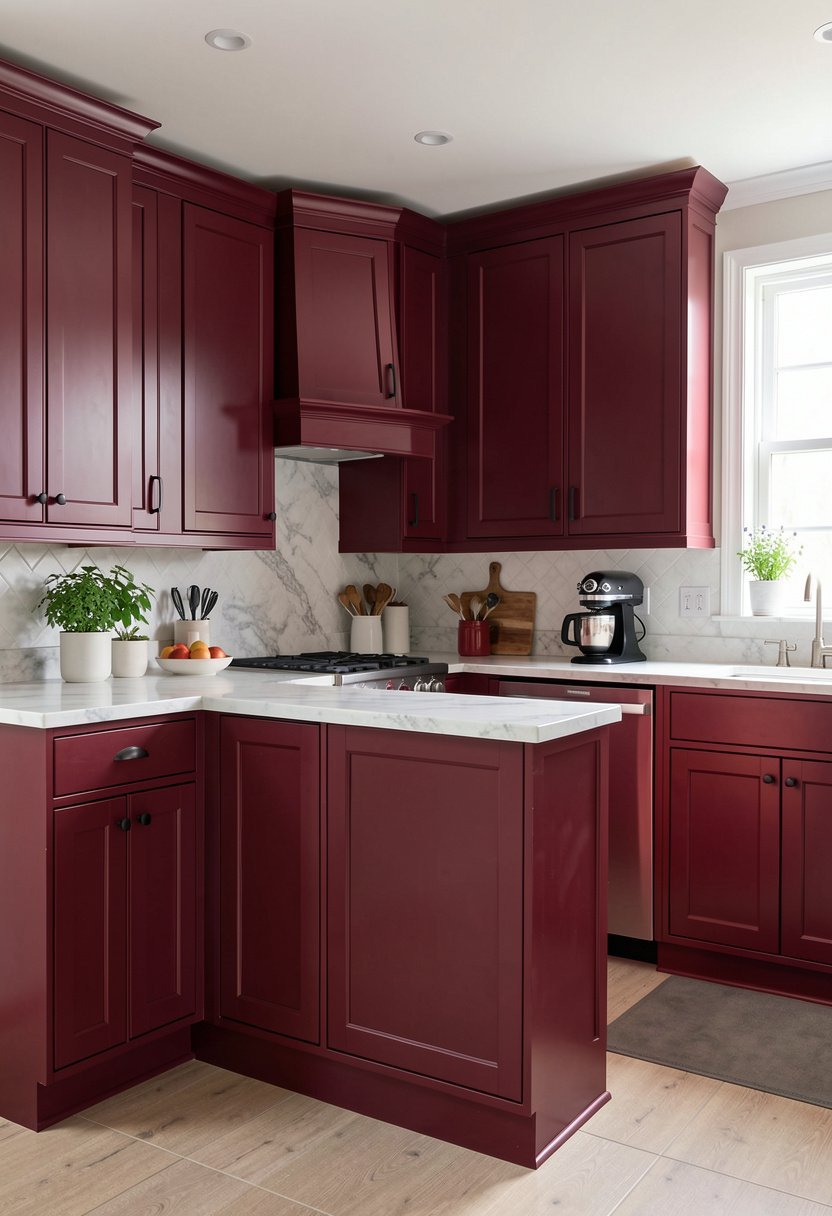 Deep Burgundy for a Classy Look