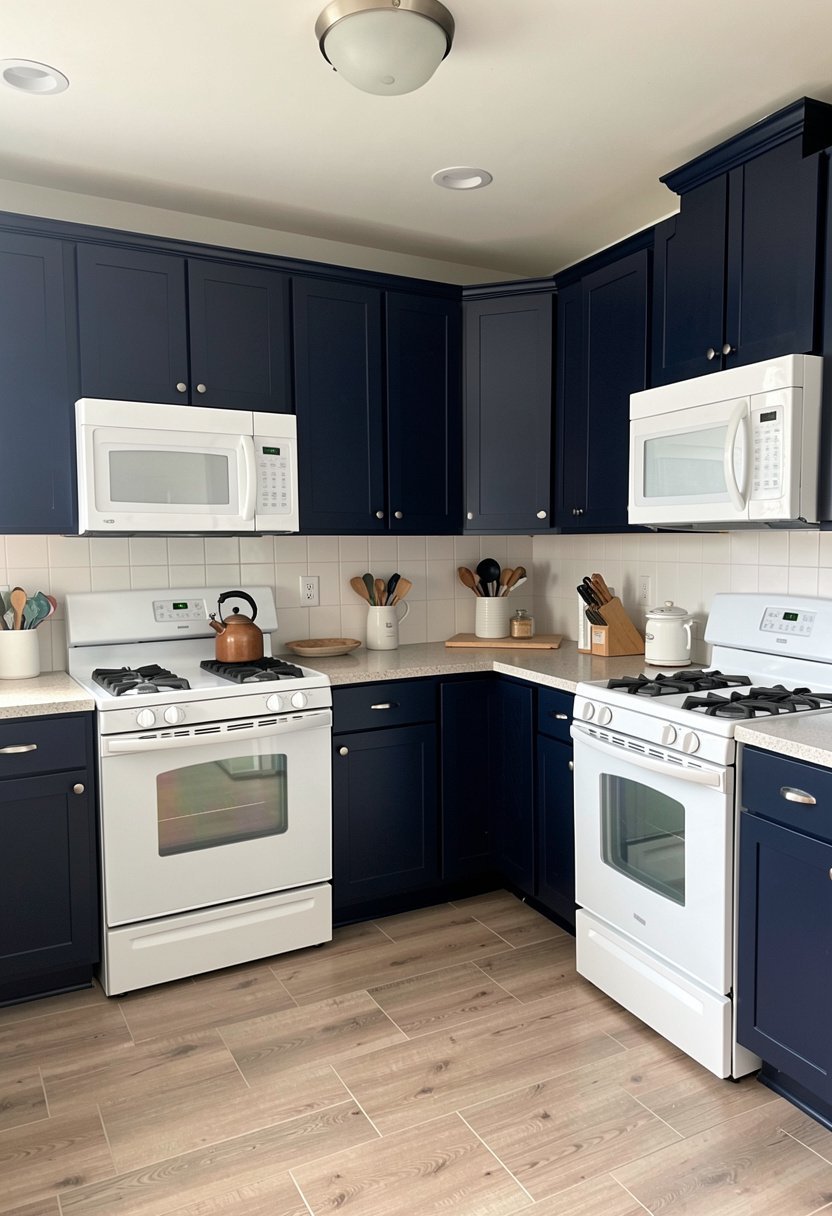 Deep Navy Blue Cabinets