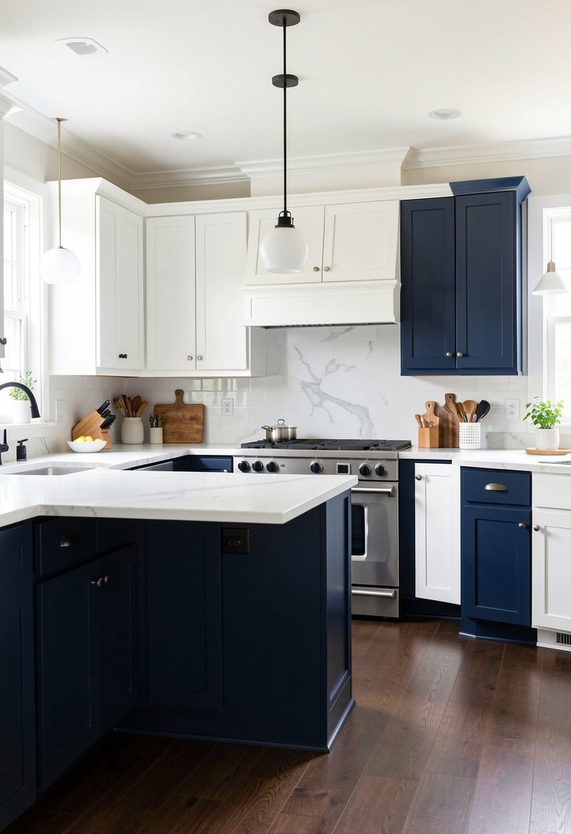 Deep Navy Blue Cabinets