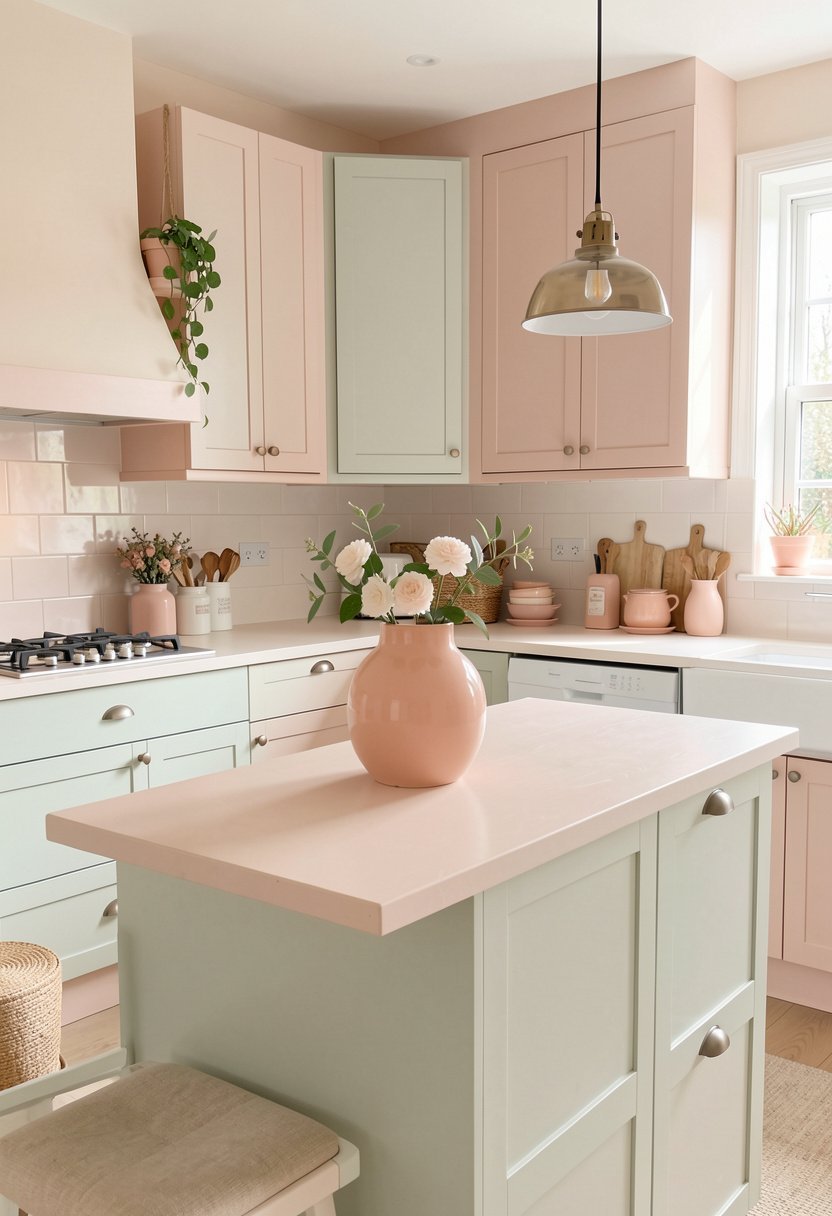 Display a Peach Ceramic Vase