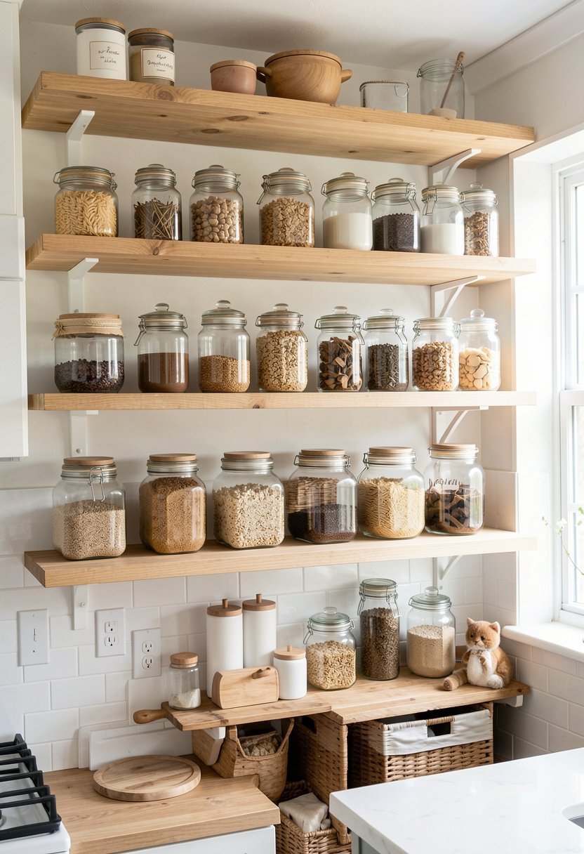 Display Glass Jars with Dry Goods