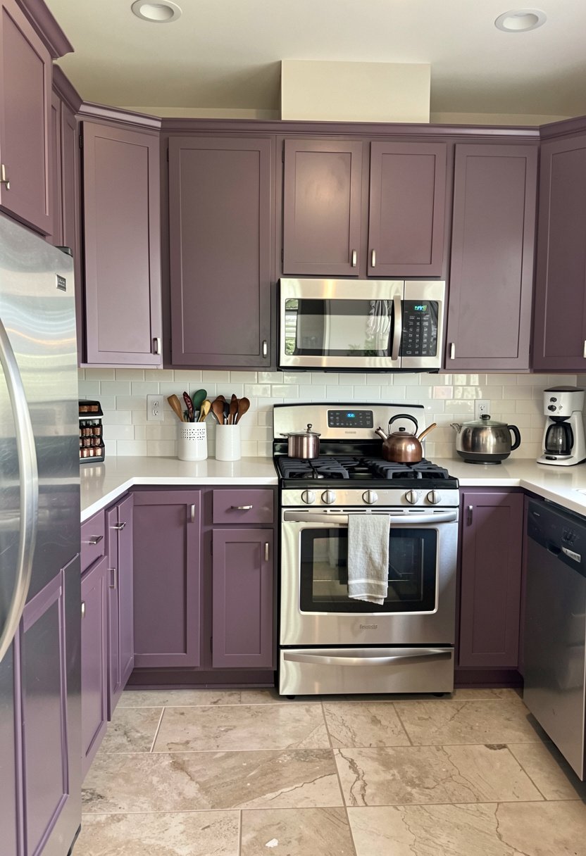 Dusty Plum Cabinets
