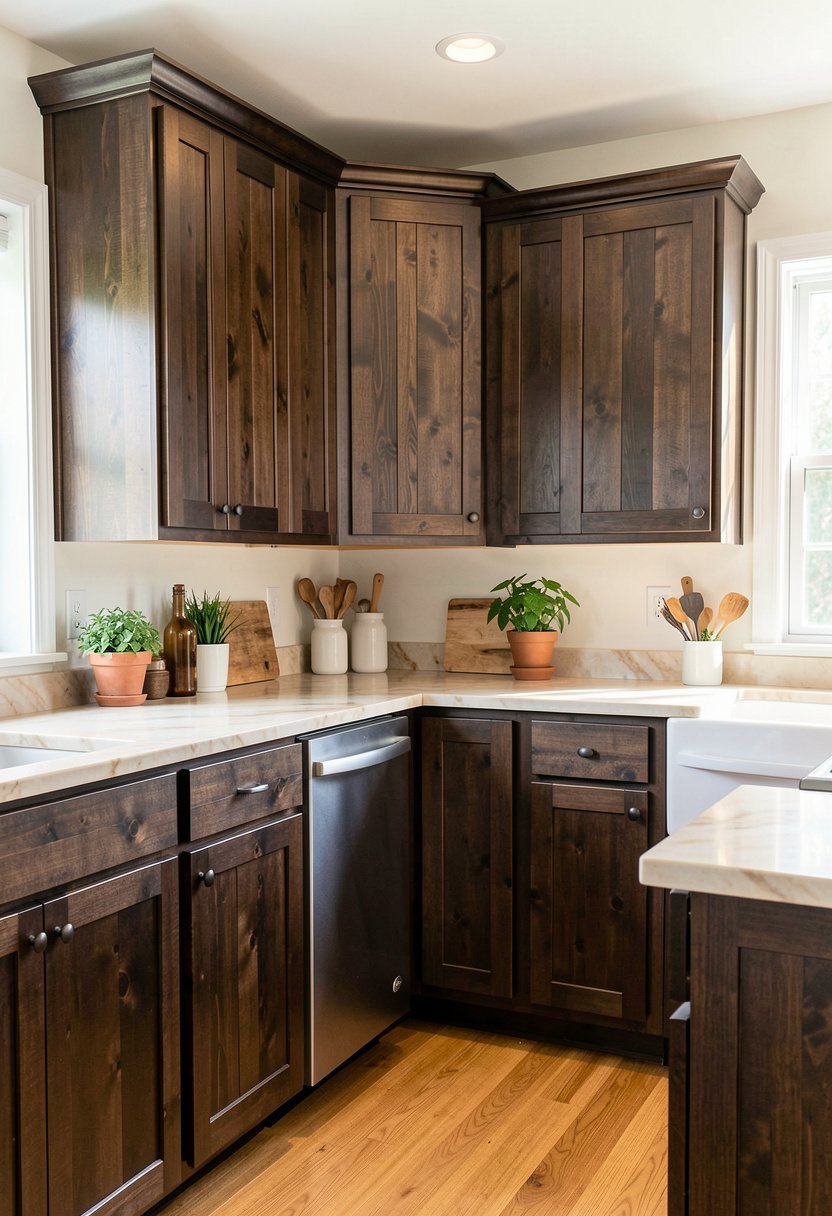 Espresso Stain On Vertical Slabs