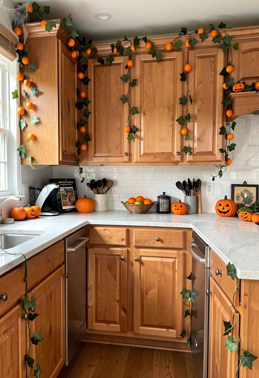 Faux Vines with Oranges