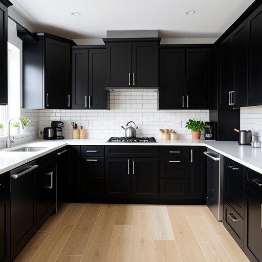 12 black kitchen cabinet ideas