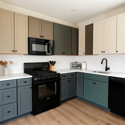 13 kitchen cabinet color ideas with black appliances