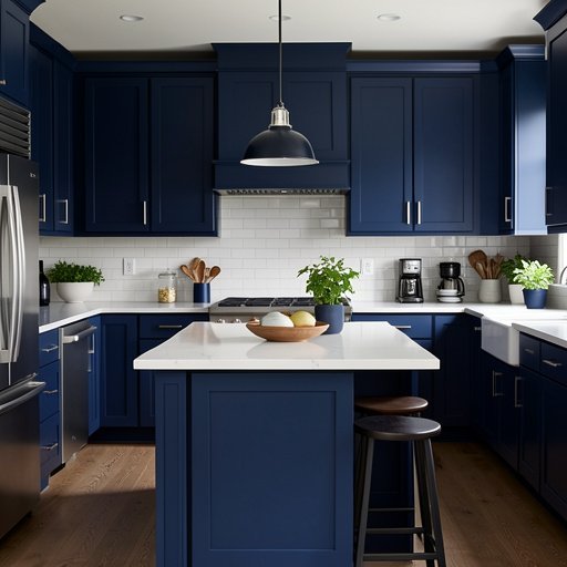 14 navy blue kitchen decor ideas