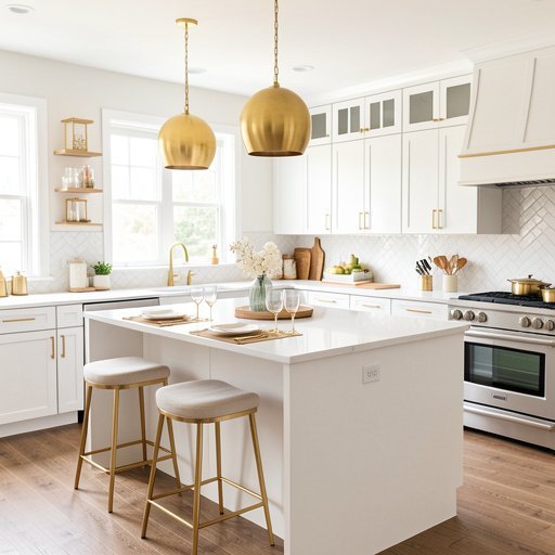 10 gold accent kitchen decor ideas