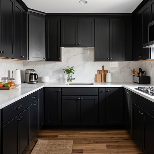 13 dark cabinet kitchen decor ideas