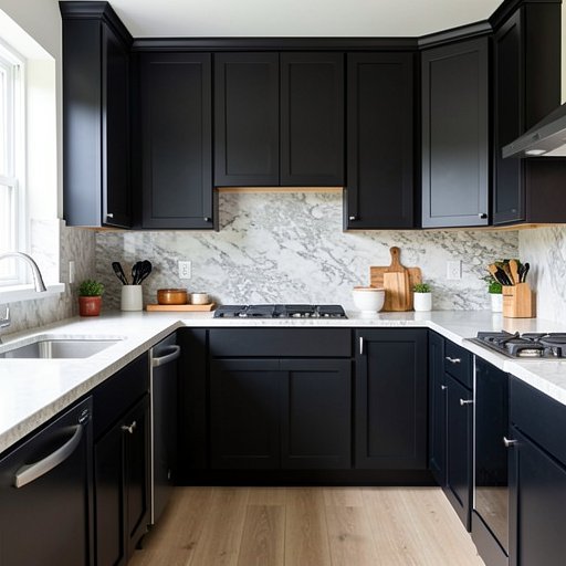 14 dark kitchen cabinet backsplash ideas