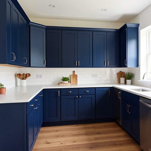 10 dark blue kitchen cabinet ideas
