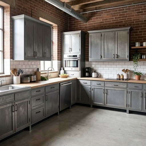 11 industrial kitchen cabinet ideas
