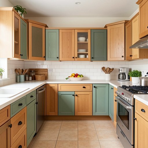 13 mixed kitchen cabinet ideas