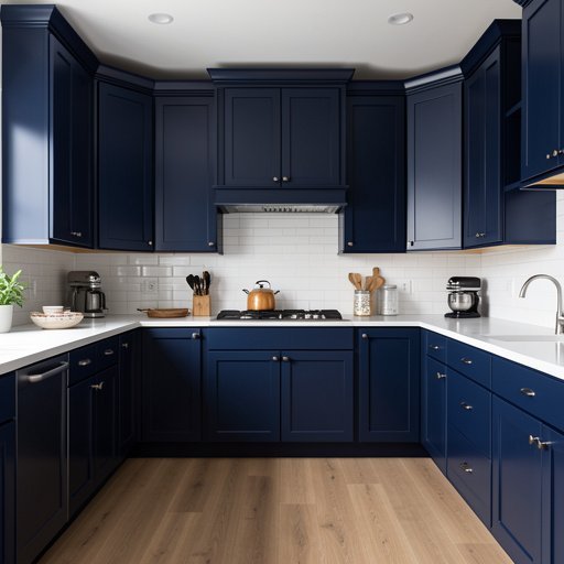 12 navy blue kitchen cabinet ideas