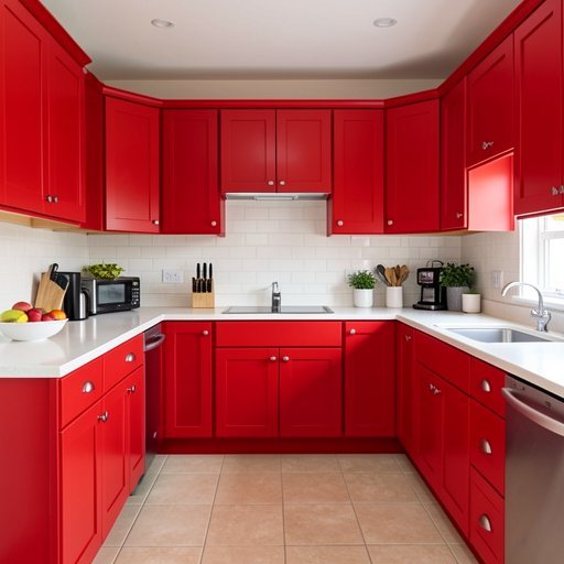 12 red kitchen cabinet ideas