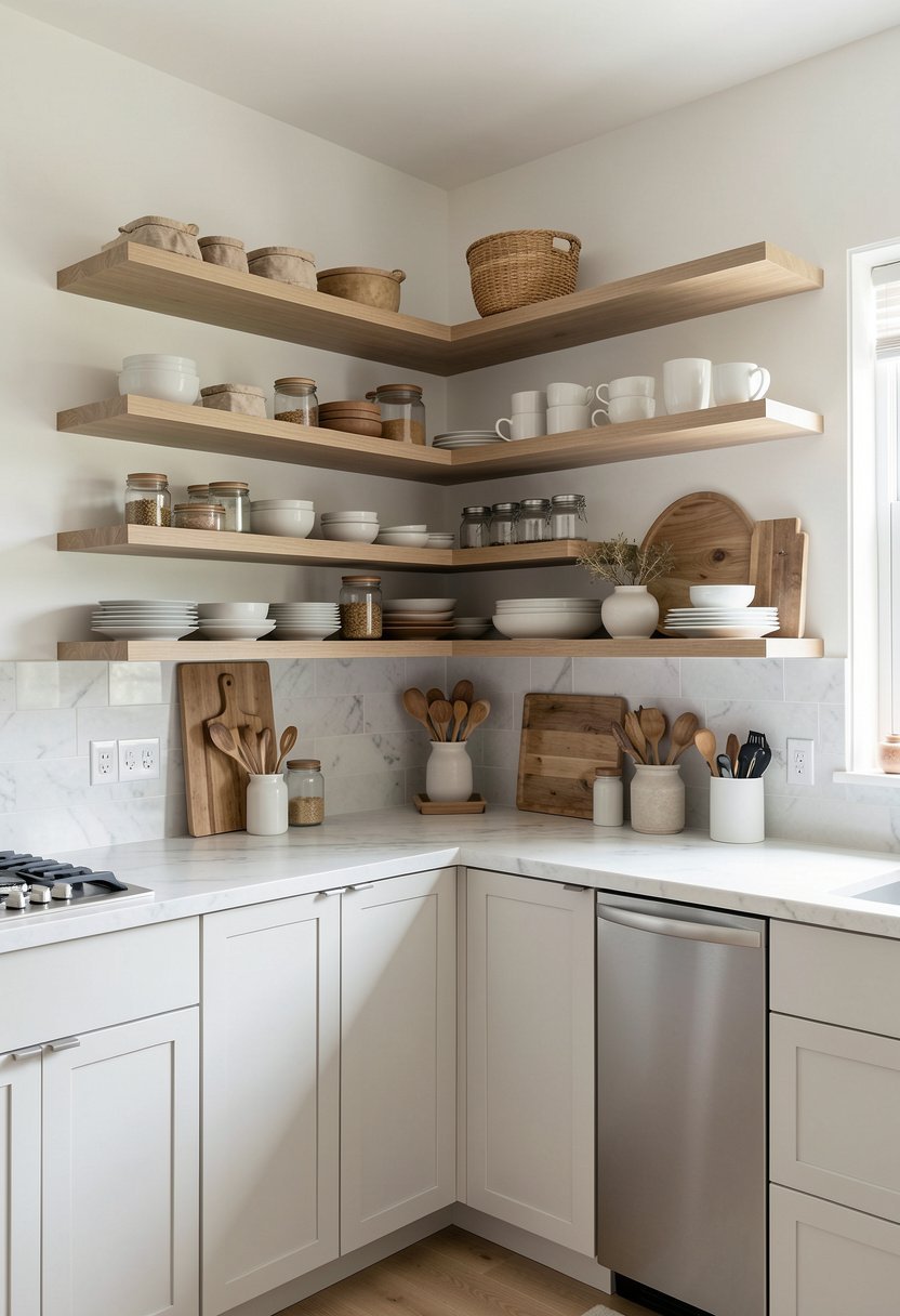 Floating Shelves for Open Looks