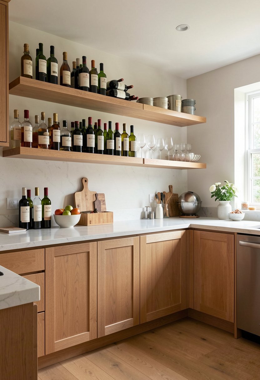 Floating Wine Shelves