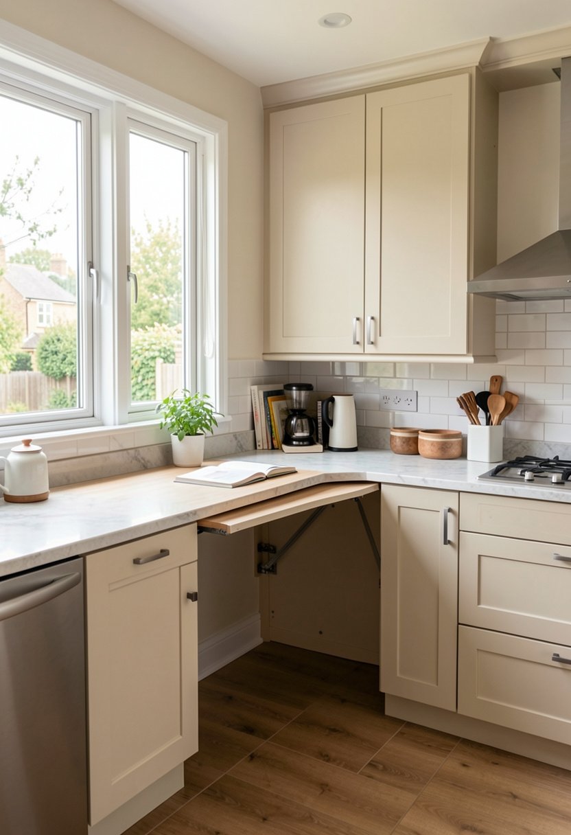Fold-Down Desk Space