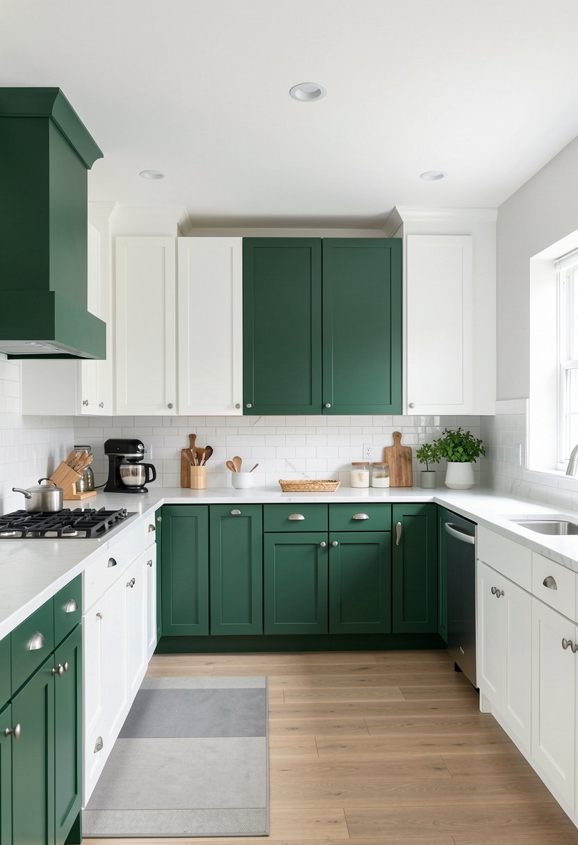 Forest Green and Crisp White