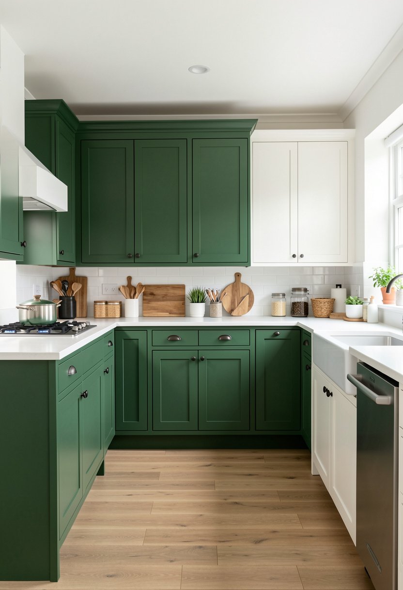 Forest Green Statement Cabinets