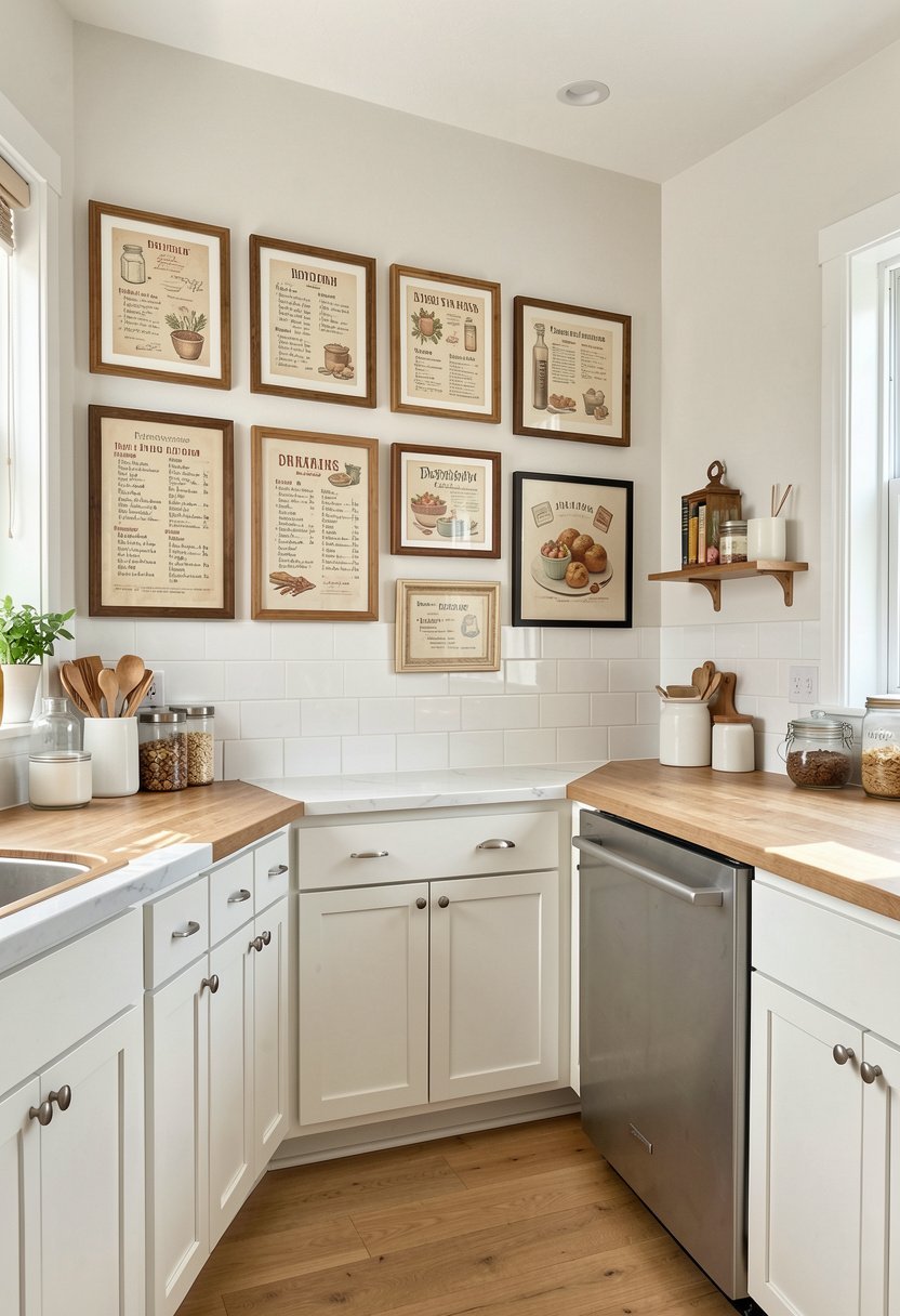 Framed Vintage Recipe Cards