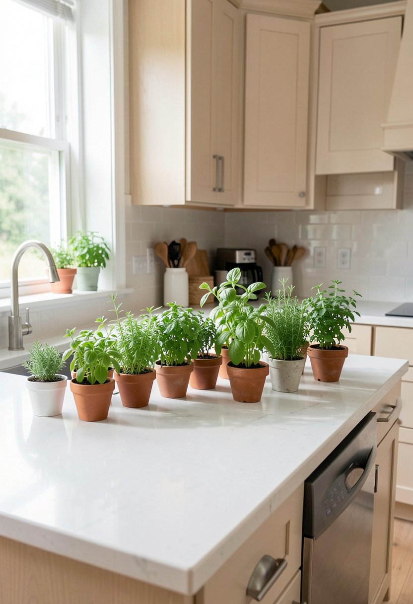 Fresh Herbs in Small Pots