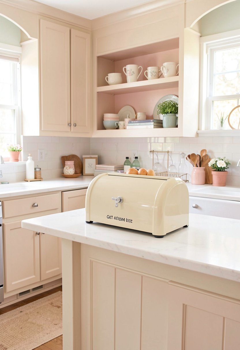 Get a Cream Enamel Bread Box