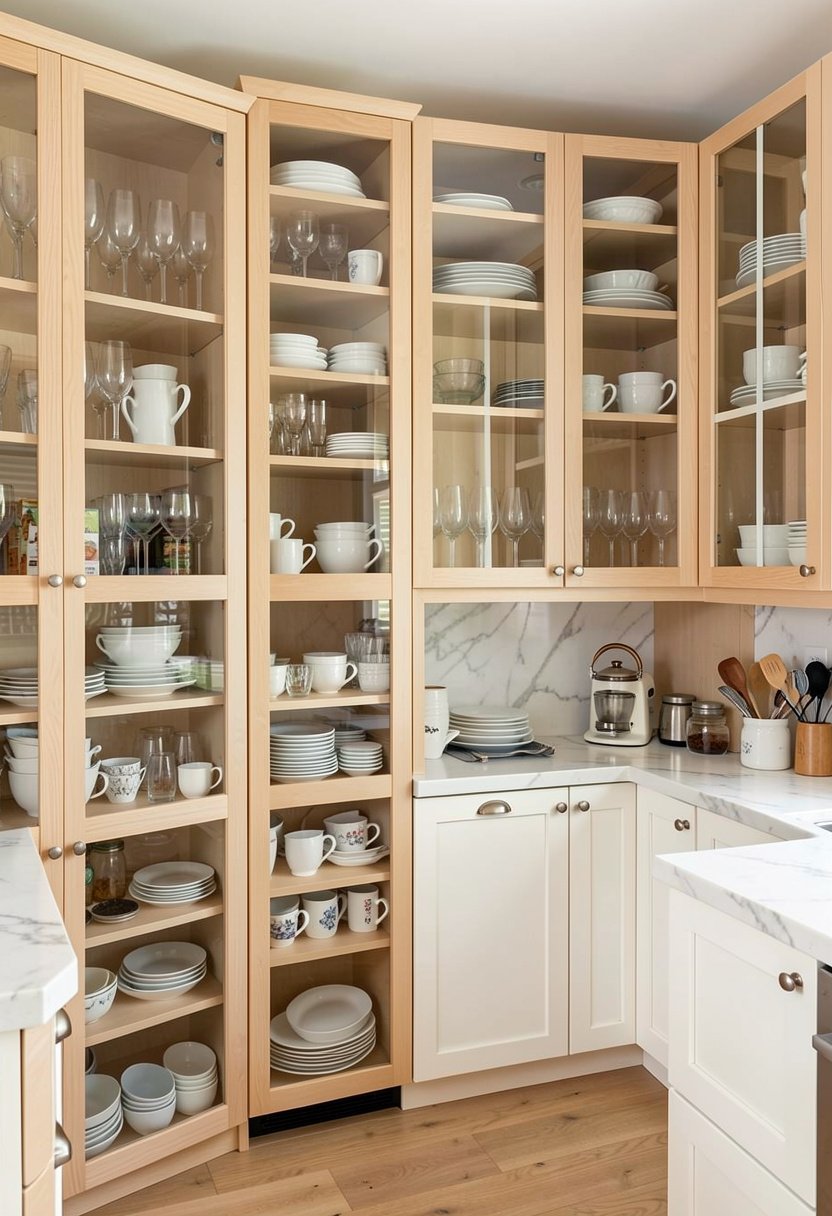 Glass Fronts for Displaying Dishes
