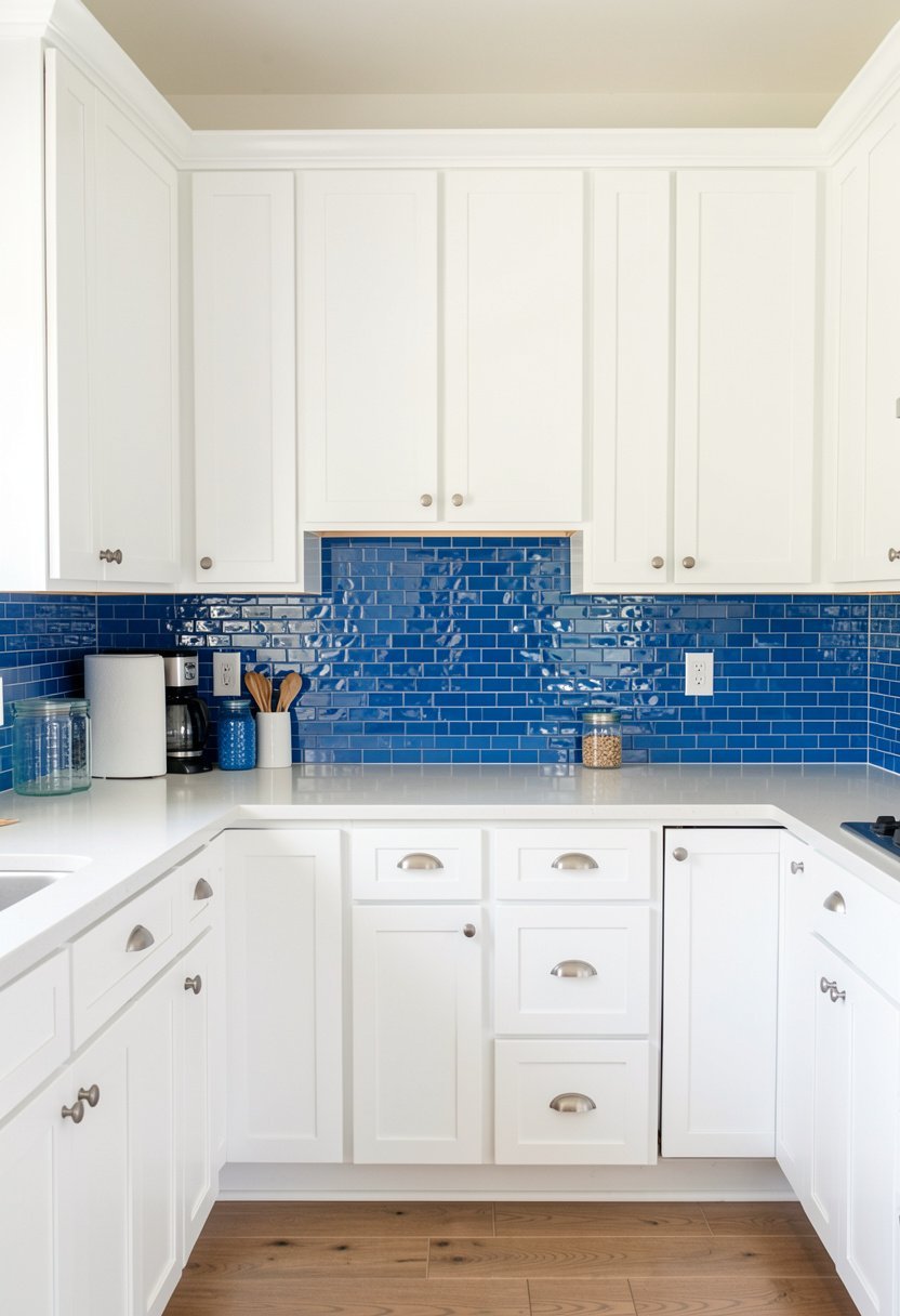Glossy Blue Glass Mosaics