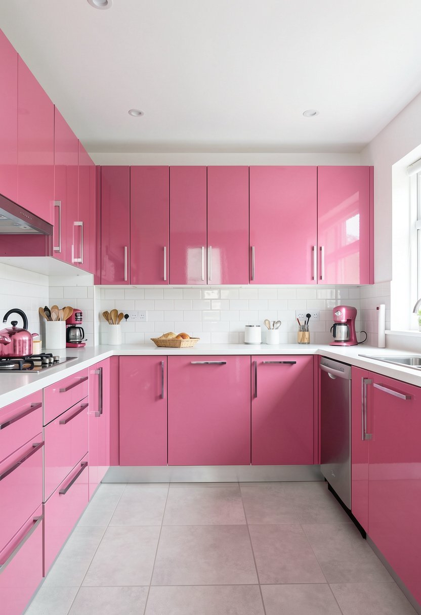 Glossy Pink and Chrome