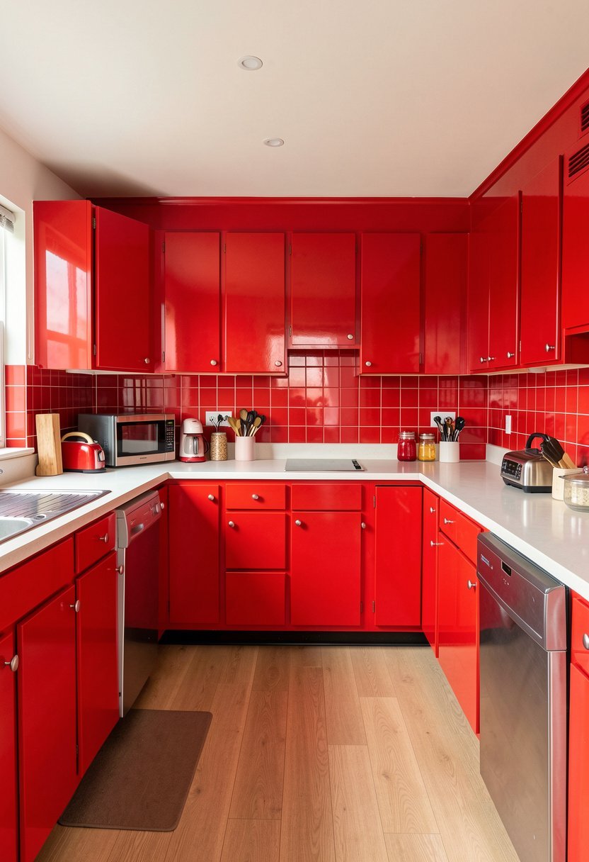Glossy Red for a Retro Look