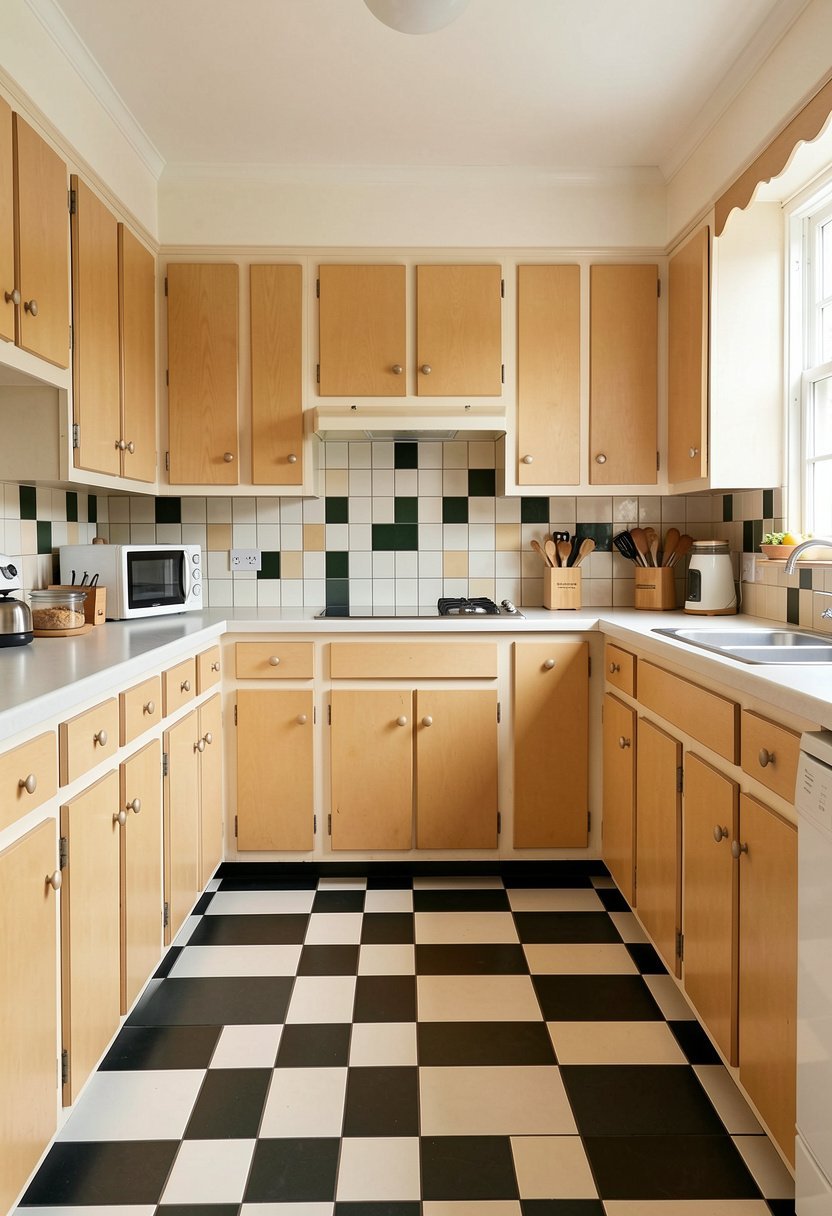 Go with Checkerboard Floor Tiles