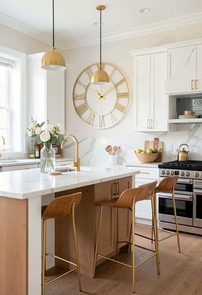Gold Wall Clock