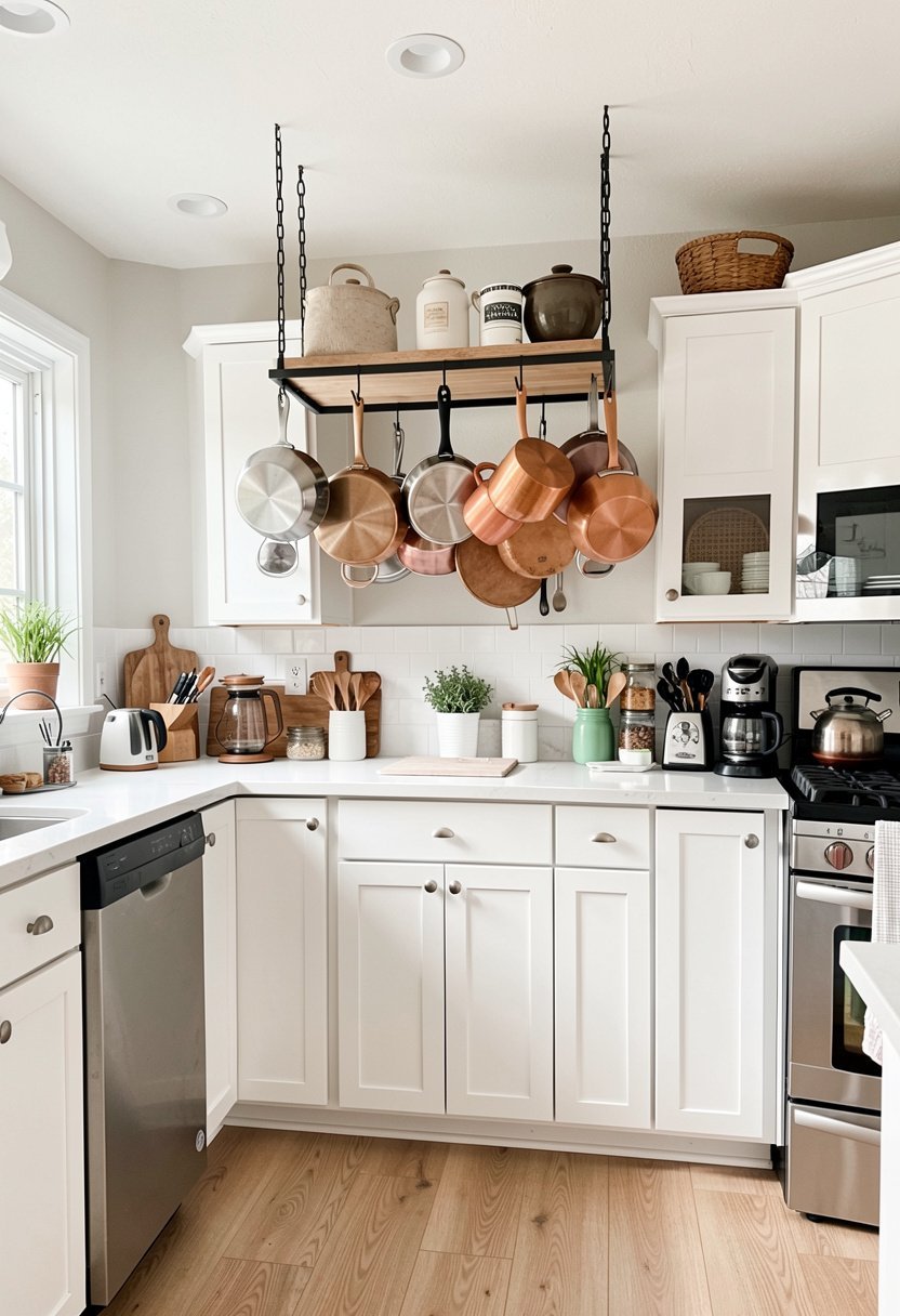 Hang a Stylish Pot Rack Overhead