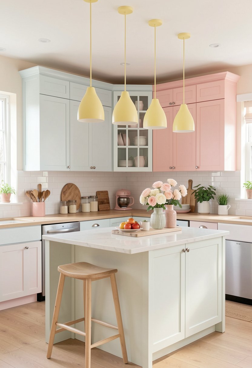 Hang Pale Yellow Pendant Lights