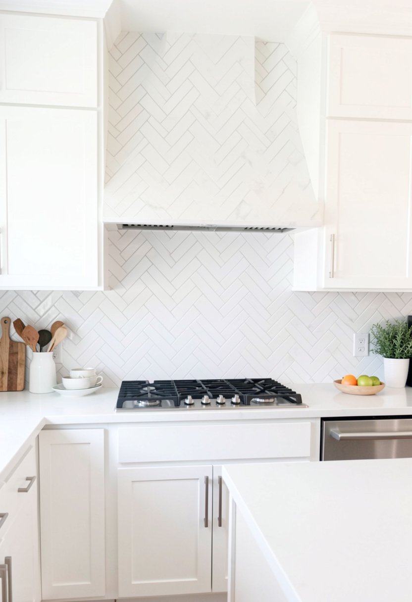 Herringbone Layout Subway Tile